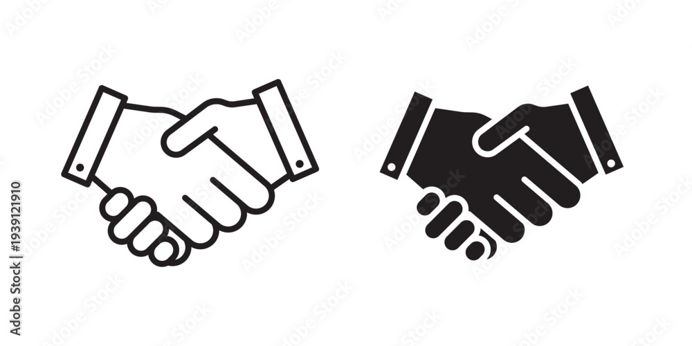 Obraz premium Handshake icon symbol set. Icon design vectors