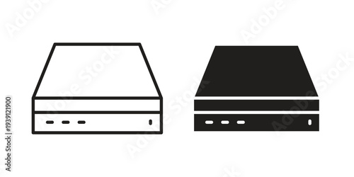 Hard Disk icon symbol set. Icon design vectors