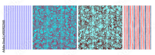 Set of 4 Abstract Seamless Patterns Vector