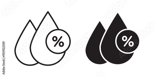Humidity icon symbol set. Icon design vectors