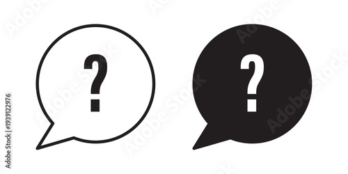 Interrogation icon symbol set. Icon design vectors