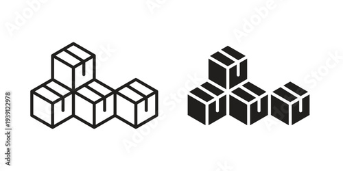 Inventory icon symbol set. Icon design vectors