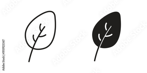 Leaf icon symbol set. Icon design vectors