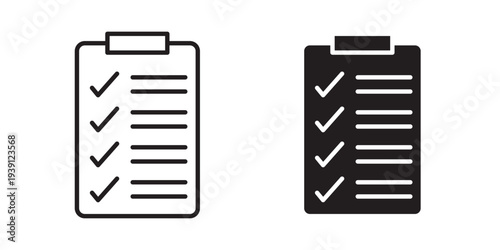 List check icon symbol set. Icon design vectors