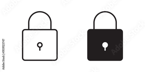 Lock icon symbol set. Icon design vectors