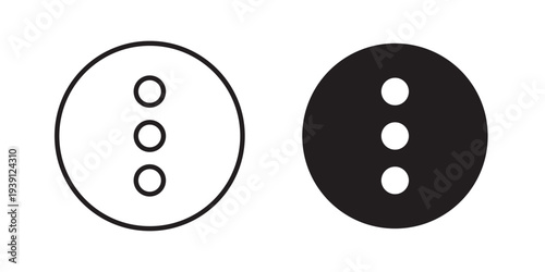 Menu dots icon symbol set. Icon design vectors