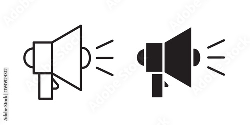 Megaphone icon symbol set. Icon design vectors
