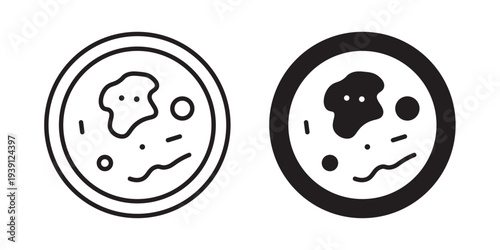 Microorganism icon symbol set. Icon design vectors