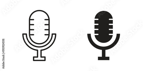 Microphone icon symbol set. Icon design vectors