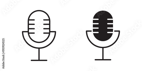 Microphone icon symbol set. Icon design vectors