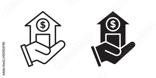 Mortgage Icon symbol set. Icon design vectors