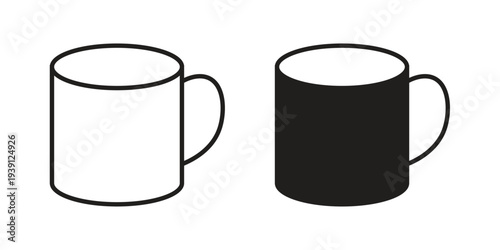 Mug icon symbol set. Icon design vectors
