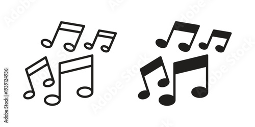 Music icon symbol set. Icon design vectors