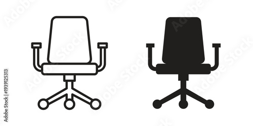 Office chair icon symbol set. Icon design vectors