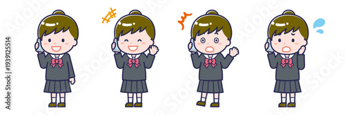 スマートフォンを使う「学生」の女性