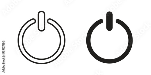 Power icon symbol set. Icon design vectors