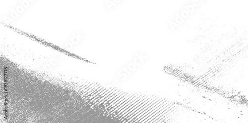 Gray speckled texture with diagonal lines and scattered dots on white background