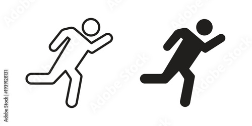 Running icon symbol set. Icon design vectors