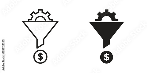 Sales funnel icon symbol set. Icon design vectors