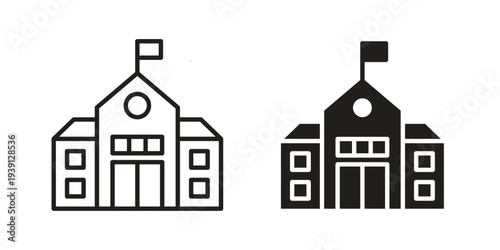 school icon symbol set. Icon design vectors