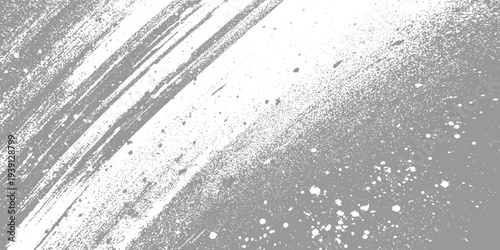 Gray and white abstract paint splatter and brush stroke texture background black chalk