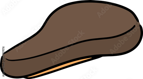 Hand drawn illustration of bicycle saddle
