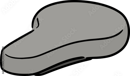 Hand drawn illustration of bicycle saddle