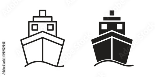 Ship icon symbol set. Icon design vectors