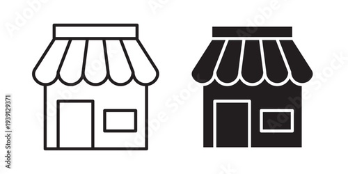Shop icon symbol set. Icon design vectors
