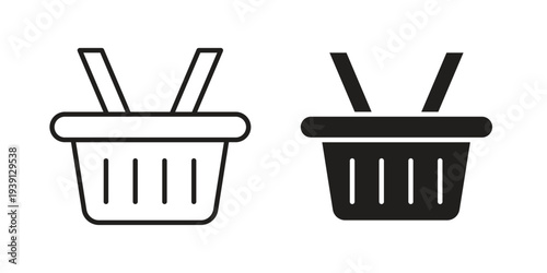 Shopping basket icon symbol set. Icon design vectors