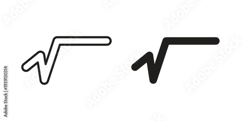 Square root icon symbol set. Icon design vectors