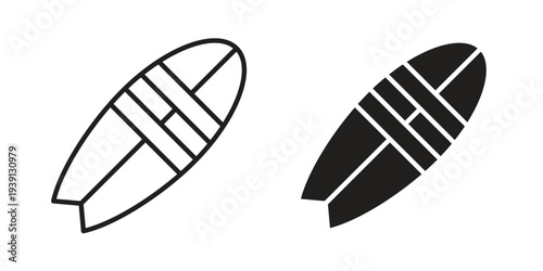Surfing icon symbol set. Icon design vectors