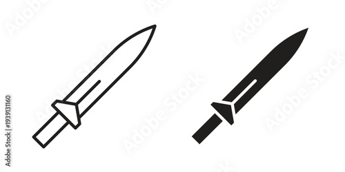 Sword icon symbol set. Icon design vectors