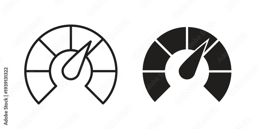 Αυτοκόλλητο Tachometer icon symbol set. Icon design vectors