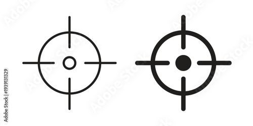 Target icon symbol set. Icon design vectors