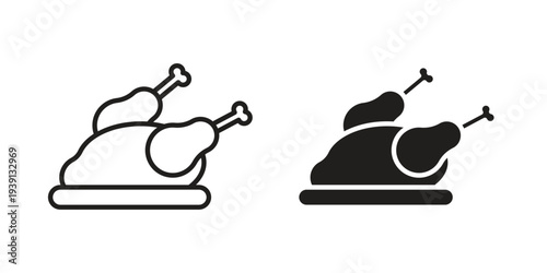 Turkey icon symbol set. Icon design vectors