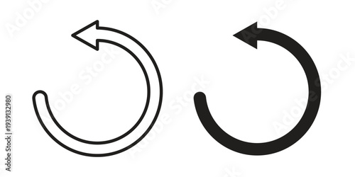 Undo icon symbol set. Icon design vectors