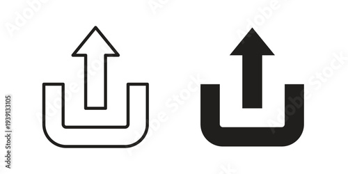 Upload icon symbol set. Icon design vectors