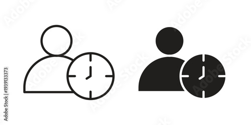 User time icon symbol set. Icon design vectors