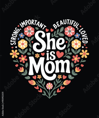 Konstfotografi Strong important worthy beautiful loved she is mom