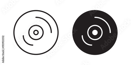 Vinyl icon symbol set. Icon design vectors