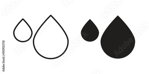 Water drop icon symbol set. Icon design vectors