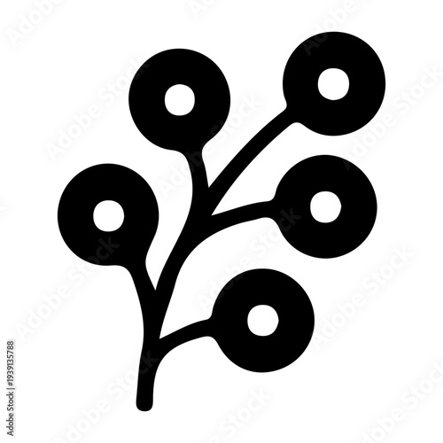 Simple Berry Branch Icon