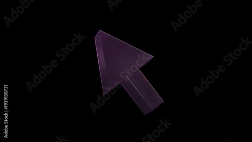 A glass cursor with a click animation concept, alpha channel, or transparency. Suitable for footage, presentations, UI/UX, gaming, and more.