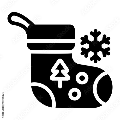 Christmas Sock Solid icon