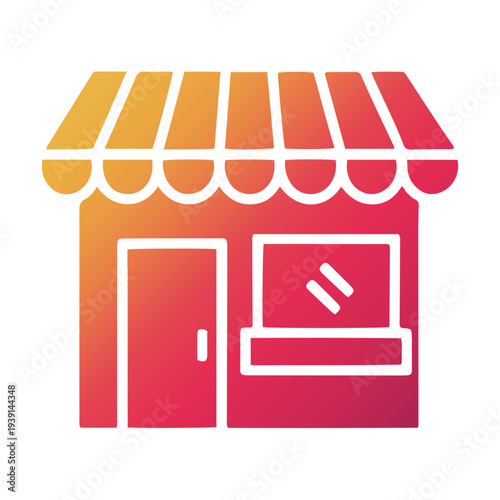 A storefront with a vibrant awning and signage stands out on a city street