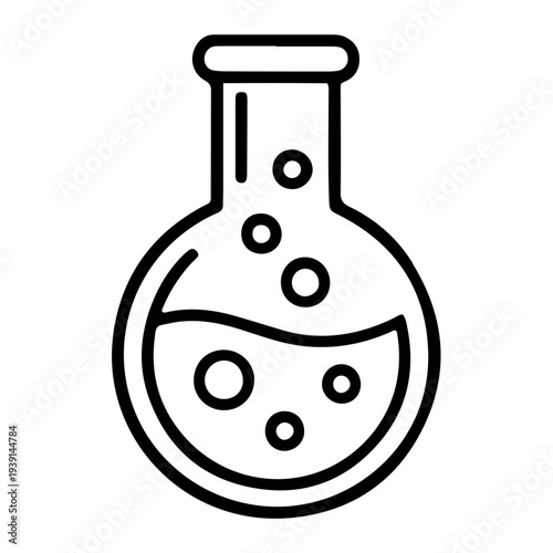 Laboratory Flask with Bubbles in a Scientific Experiment Setting