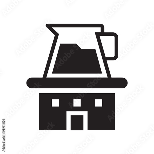 Black of a coffee maker with a building base coffee maker coffee pot carafe drink