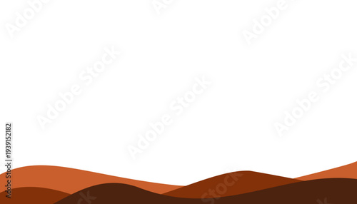 Simple illustration of desert hills with gradient colors