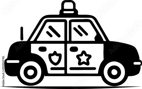 Police Car Icon vector illustration